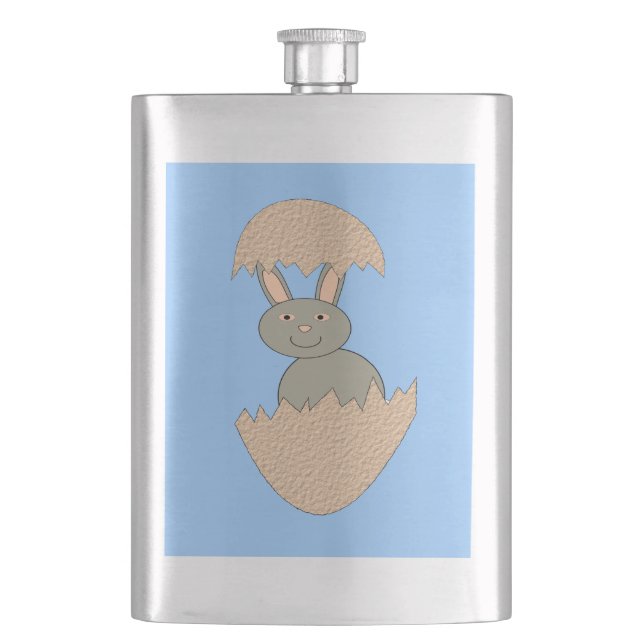 Bunny Hatching från Ägg Konstig Flasks Fickplunta (Framsidan)