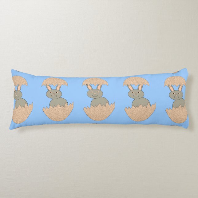 Bunny Hatching från Egg Konstig Body Pillow Kroppskudde (Framsidan)