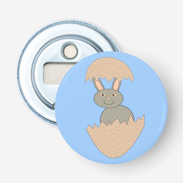 Bunny Hatching från Egg Konstig Flaska-öppnare Flasköppnare (Framsidan)