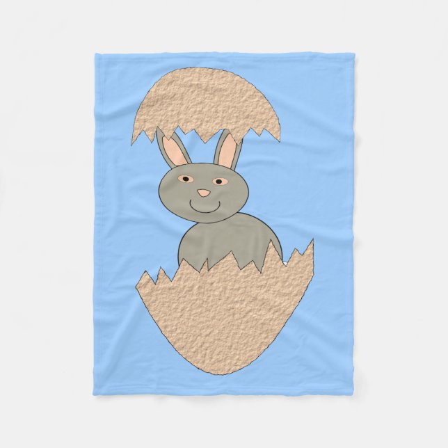 Bunny Hatching från Egg Konstig Fleece Blanket (Framsidan)