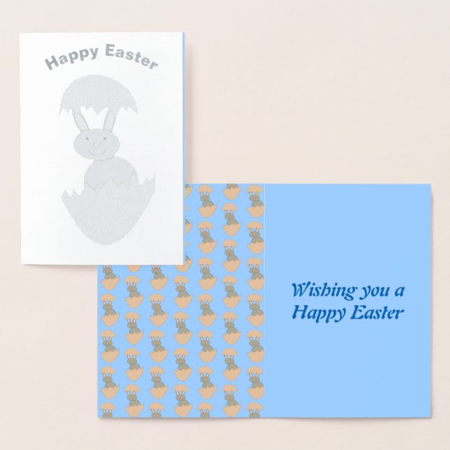Bunny Hatching från Egg Konstig Foil Card Folierat Kort (Display)