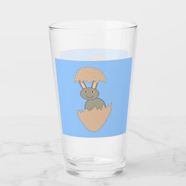 Bunny Hatching från Egg Konstig Glaskopp (Framsida)