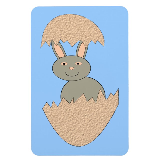 Bunny Hatching från Egg Konstig Magnet (Vertikal)