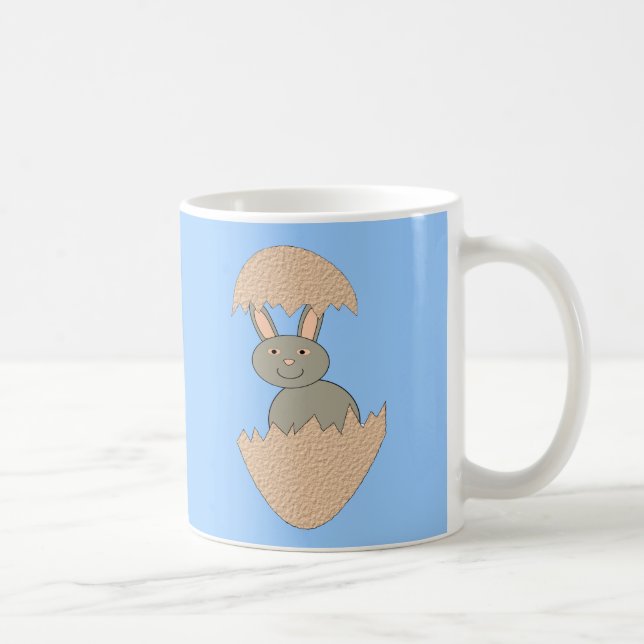 Bunny Hatching från Egg Konstig Mugg (Höger)