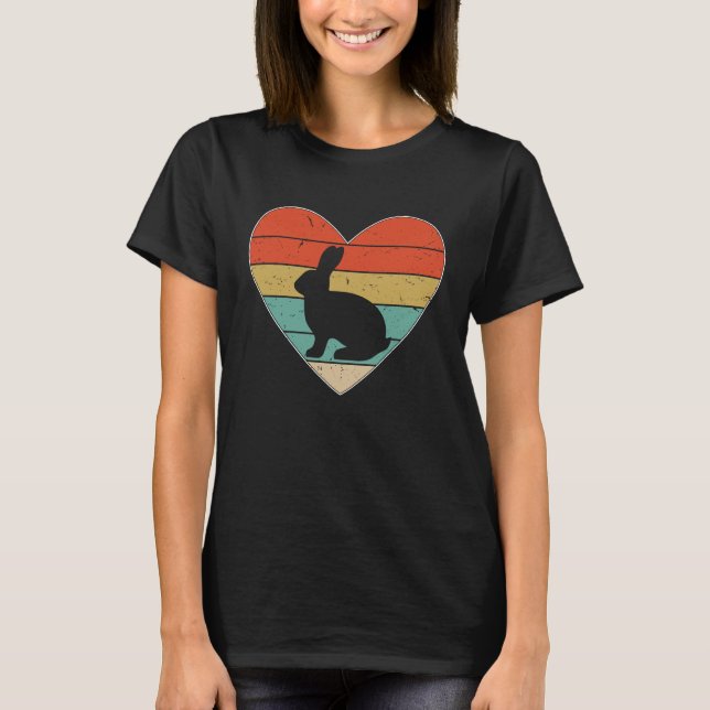 Bunny Heart Rabbit År 2023 Påskägg Kärlek Rabbi T Shirt (Framsida)