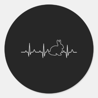Bunny Heartbea Bunny Älskare och Rabbit Runt Klistermärke
