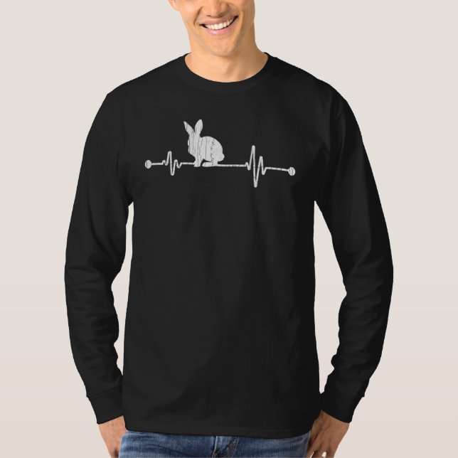 Bunny Heartslag Rabbit Graphic T Shirt (Framsida)