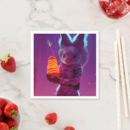 Bunny Holding a Carrot Pappersservett