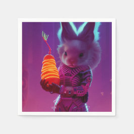Bunny Holding a Carrot Pappersservett