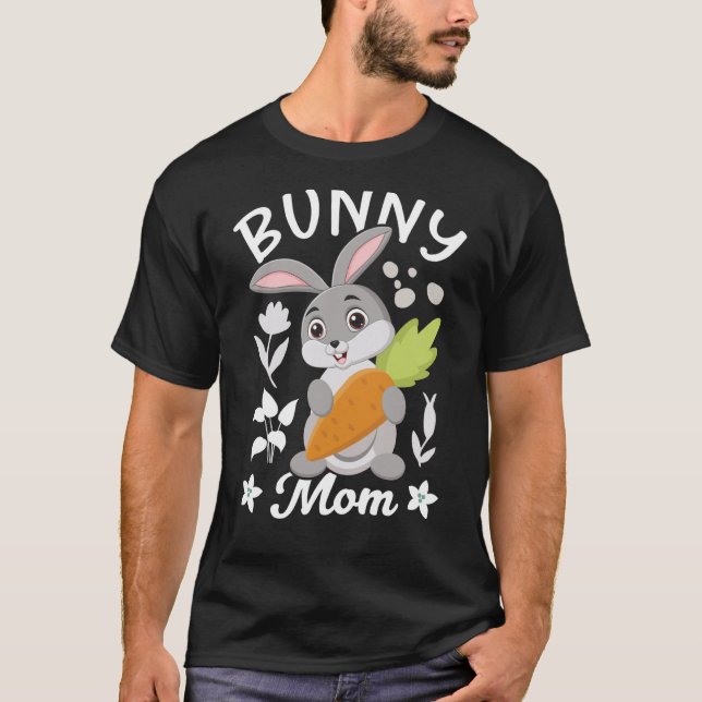 Bunny Holding Carrot Bunny Costume T Shirt (Framsida)