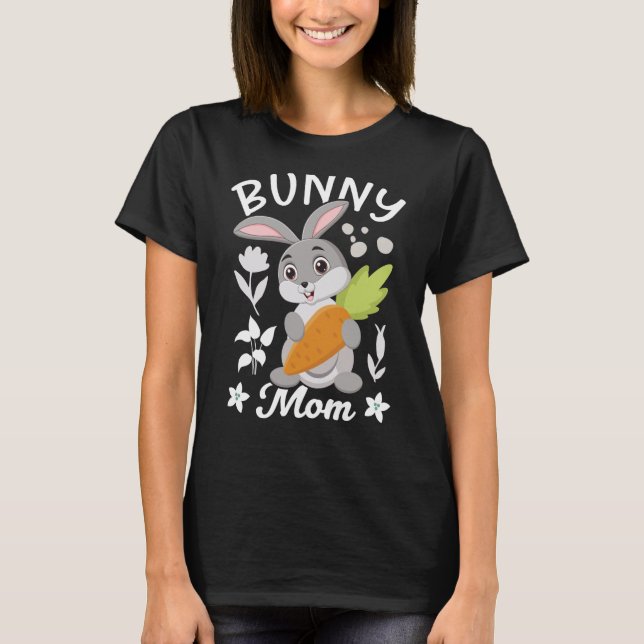 Bunny Holding Carrot Bunny Costume T Shirt (Framsida)