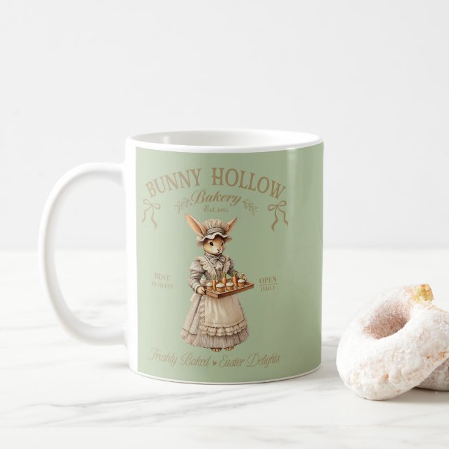 Bunny Hollow Bakery Vintage Easter Rabbit Baker Kaffemugg (Med munk)