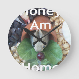 Bunny Home Honung Am Home Rund Klocka