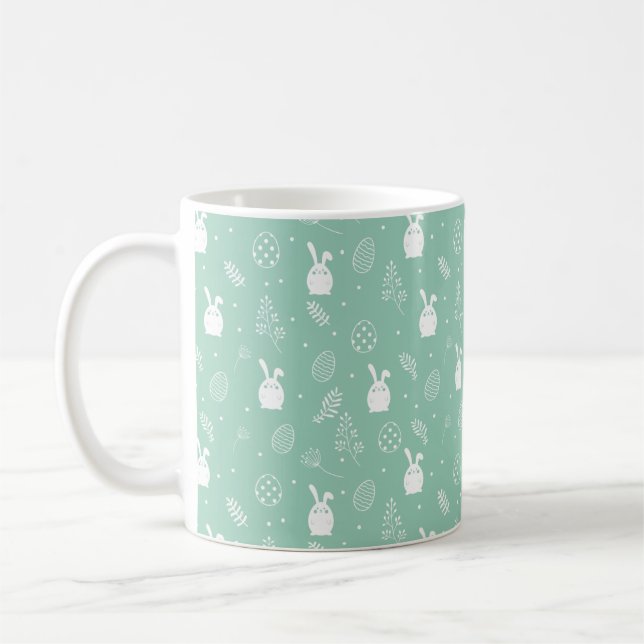 Bunny Hop Mug – Easter Egg Pattern Kaffemugg (Vänster)