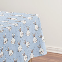 Bunny-huvuden över Himlar Blue Mönster