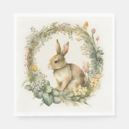 Bunny i Blommigt Utandning Pappersservett