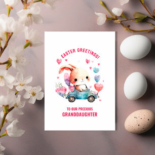 Bunny i Car Påsk Hälsning till mordotter Kort