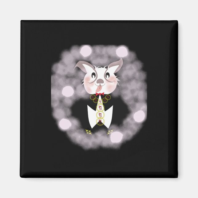 Bunny i Clouds Sticker Magnet (Framsidan)