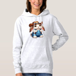Bunny i Cowboy Outfit with Hat and Overalls T Shirt