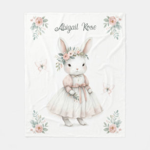 Bunny i en klänning fleecefilt