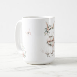 Bunny i en klänning kaffemugg