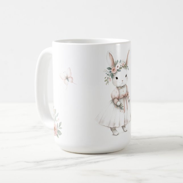 Bunny i en klänning kaffemugg (Framsida vänster)