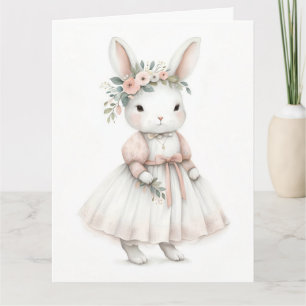 Bunny i en klänning kort
