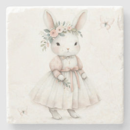 Bunny i en klänning stenunderlägg