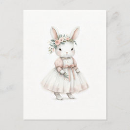 Bunny i en klänning vykort