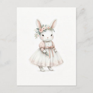 Bunny i en klänning vykort