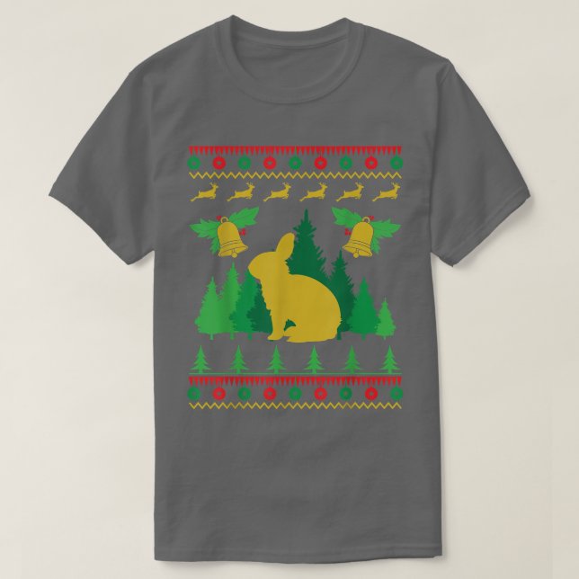 Bunny i ful jul Stil  T Shirt (Design framsida)