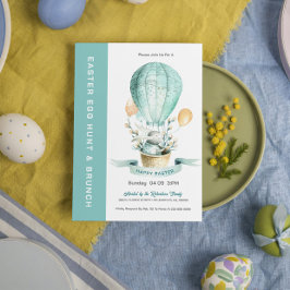 Bunny i Hetten Balloon-Egg Hunt och Brunch Inbjuda Inbjudningar