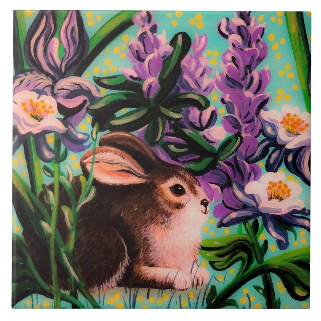 Bunny i Iris Tile Kakelplatta (Framsidan)