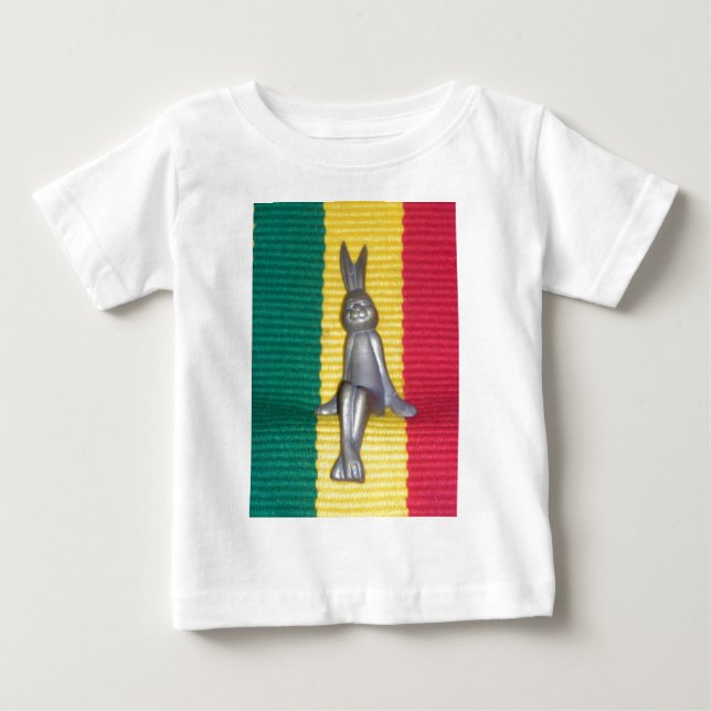 Bunny i Rasta Färg: A Touch of Groovy Art Print T Shirt (Framsida)