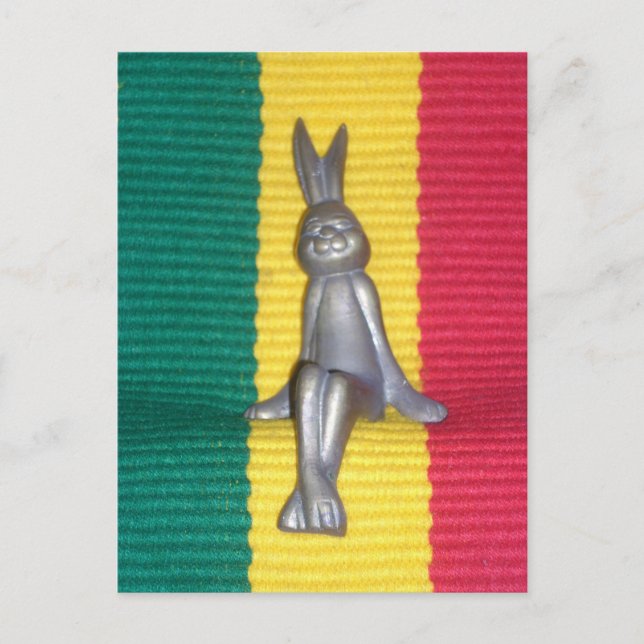 Bunny i Rasta Färg: A Touch of Groovy Vykort (Framsida)