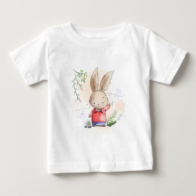 Bunny i Red Shirt T Shirt (Framsida)