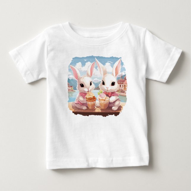 Bunny ice cream t shirt (Framsida)