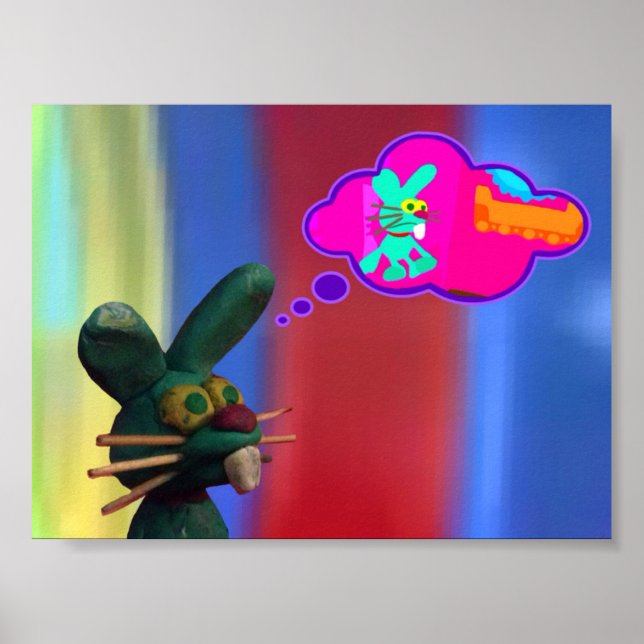 Bunny Imagines Animerad Poster (Framsidan)