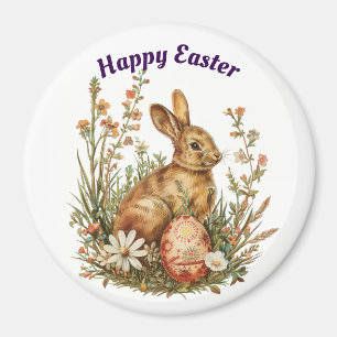 Bunny in Flowers Magnet