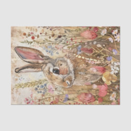 BUNNY IN MEADOW DECOUPAGE
