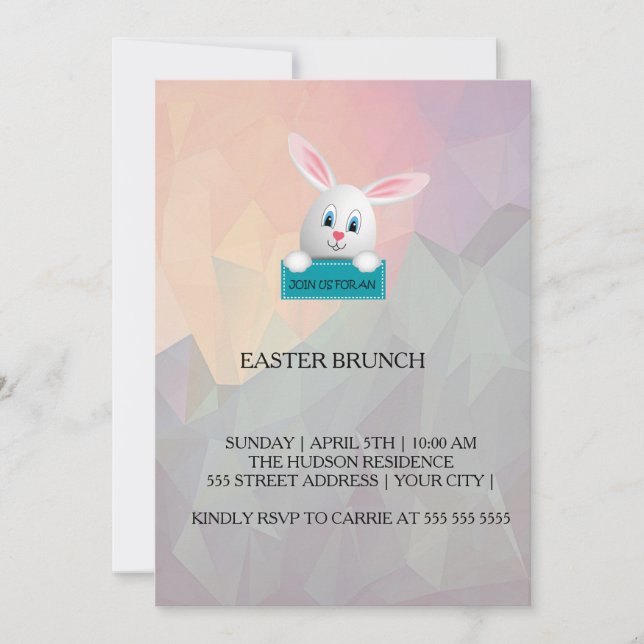 Bunny - inbjudan till Påsk (Framsida)