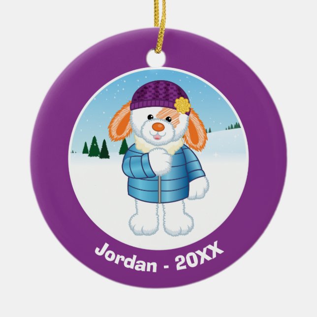 Bunny Julgransprydnad Keramik (Framsidan)