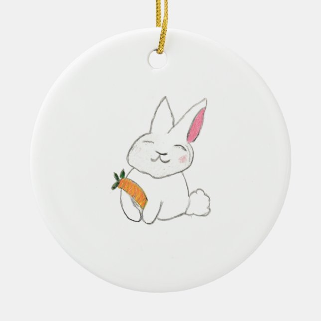 Bunny Julgransprydnad Keramik (Framsidan)