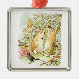 Bunny kanin: Blackberry Picking (Beatrix-Potterna) Julgransprydnad Metall
