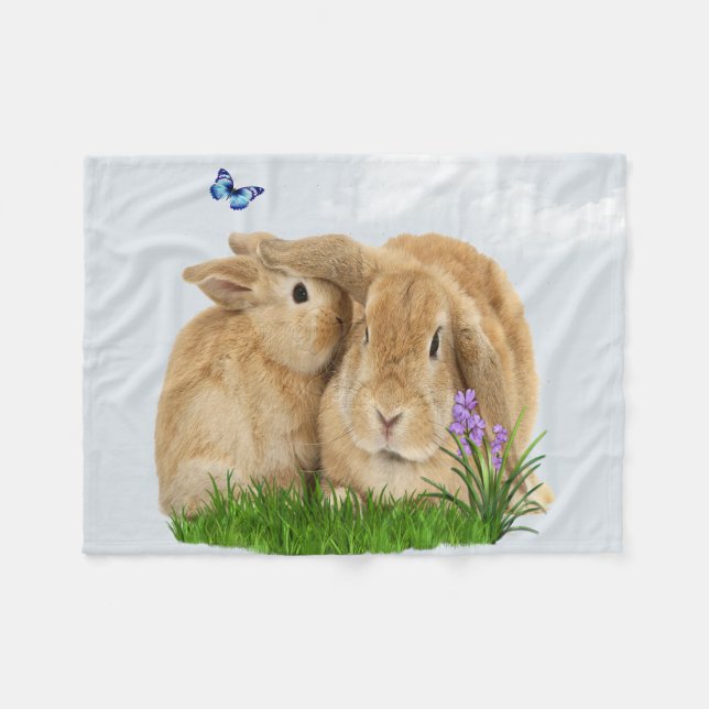 Bunny kanin fleecefilt (Framsidan (Horisontell))