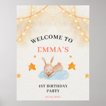 Bunny kanin första födelsedag, Poster Pappert