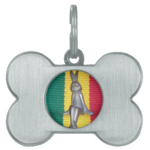 Bunny - Kanin i Rasta Färg: A Touch of Groovy Namnbricka Husdjur