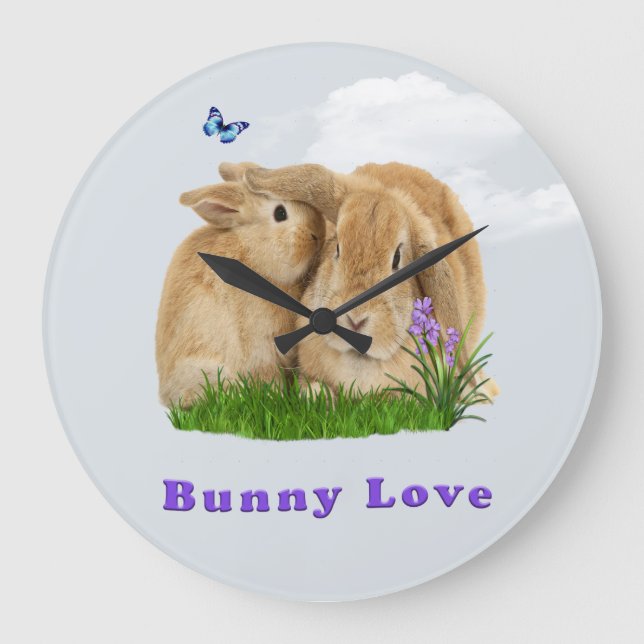 Bunny kanin poster stor klocka (Framsida)
