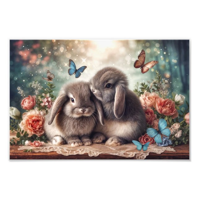Bunny Kärlek Skriv ut Fototryck (Framsidan)