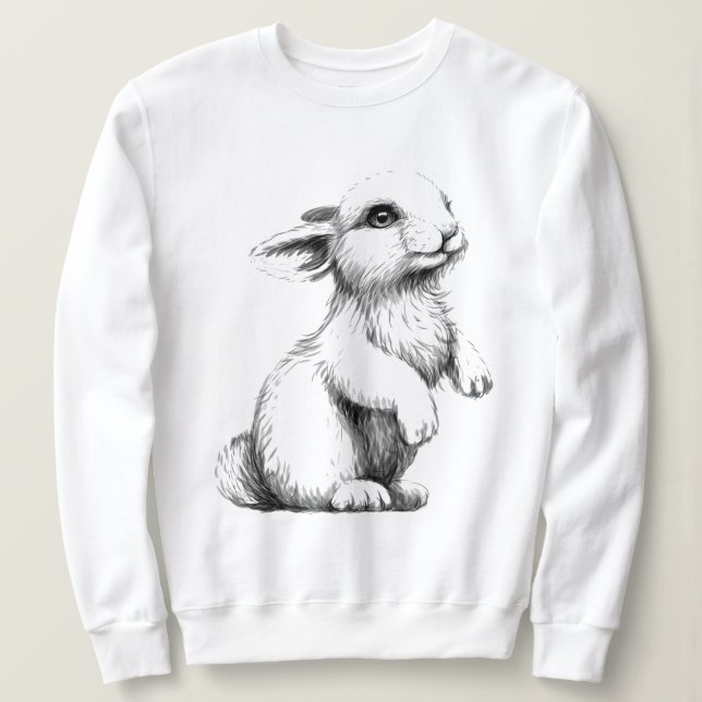 Bunny Kärlek Sweatshirt T Shirt (Design framsida)